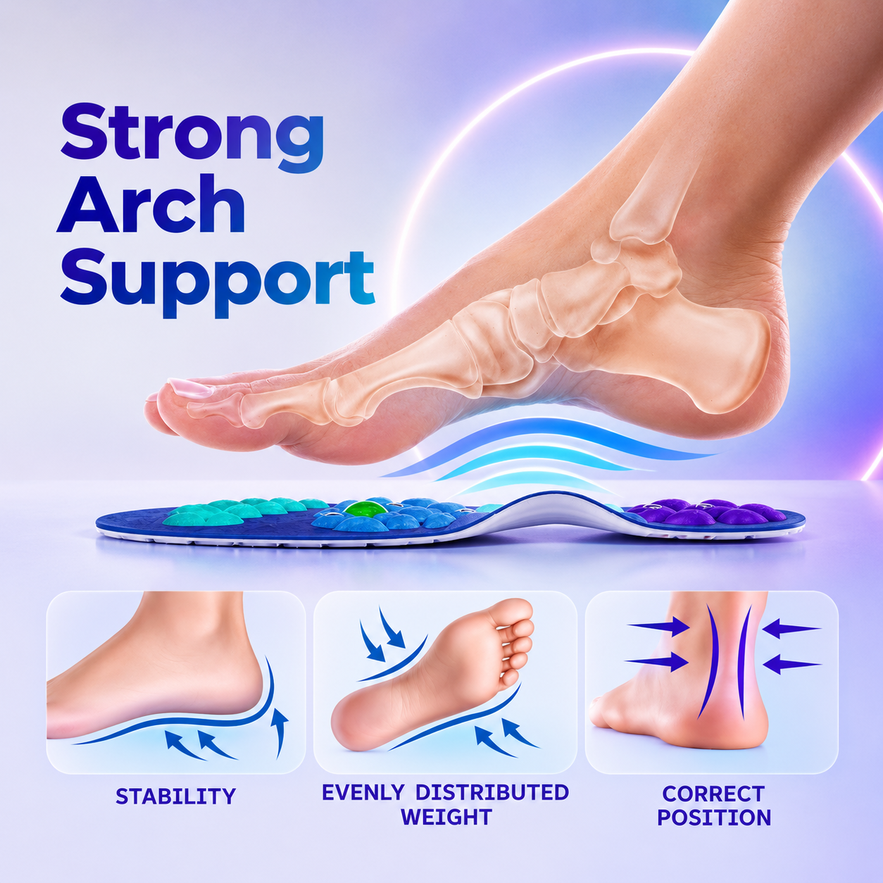 Invora Insoles – Magnetic Acupressure Comfort Support